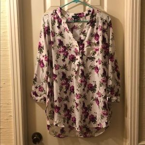 Purple Flower Blouse